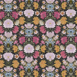 12 Garden Floral Black Heritage Floral (4118)