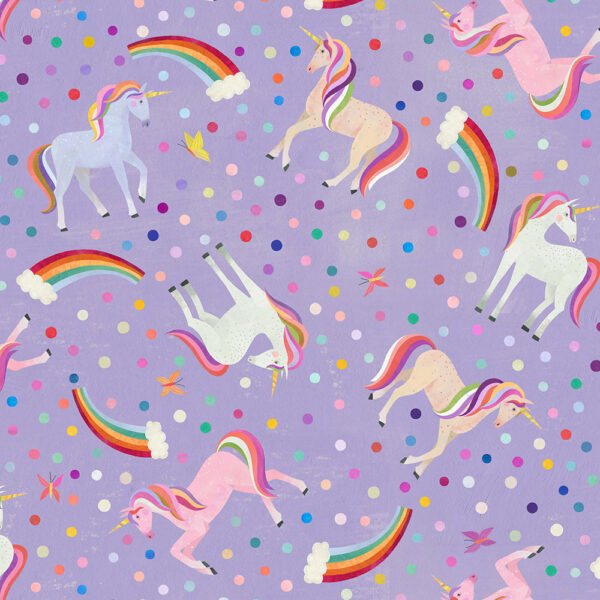 72L Rainbow Unicorns Lavender Enchanted Unicorn (4115)