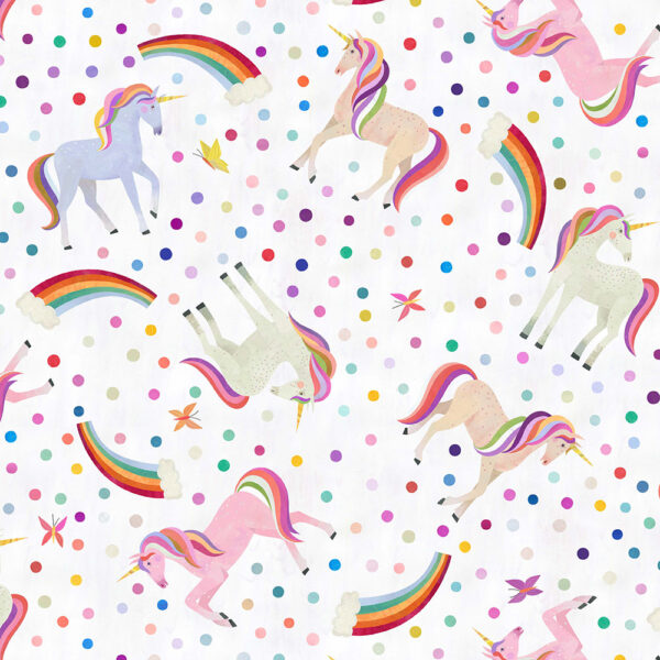 72W Rainbow Unicorns White Enchanted Unicorn (4115)