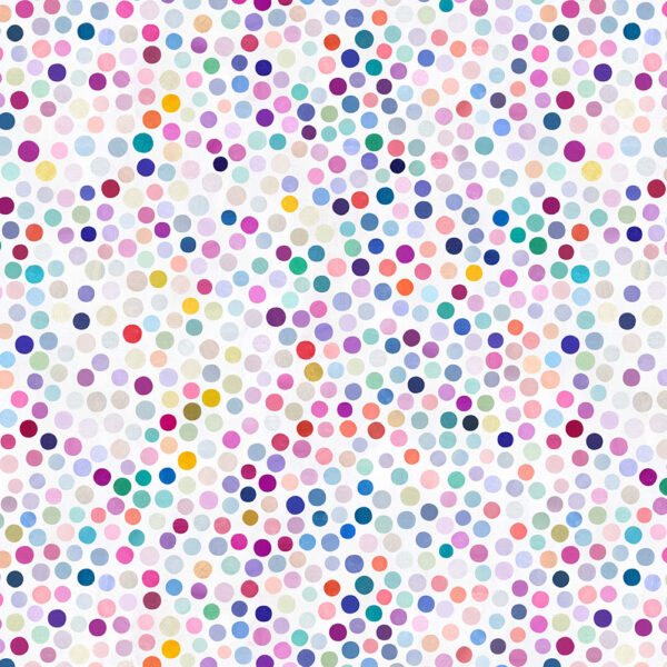 77W Fairy Dust Dots White Enchanted Unicorn (4115)