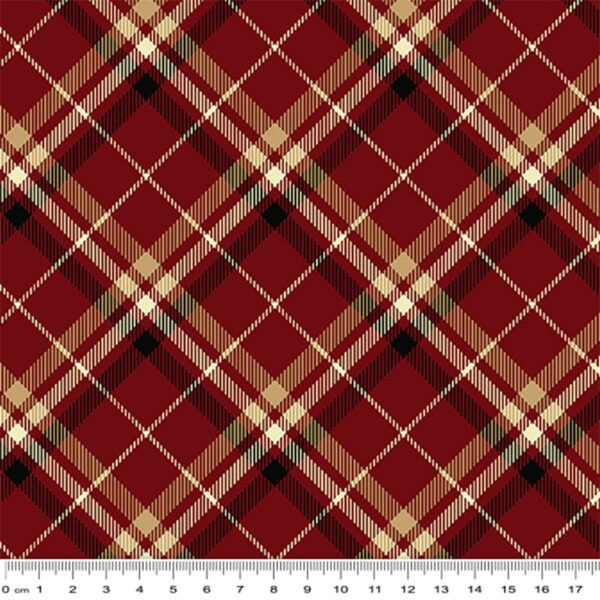 87 Burgundy Tartan Wide Backings (14992W)