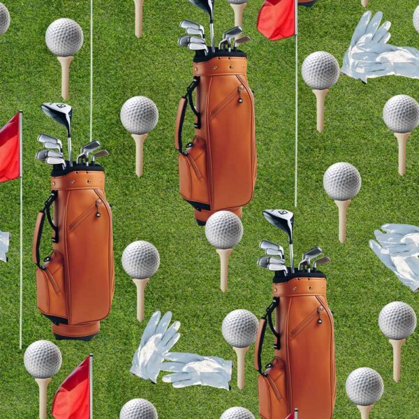 C Golf Clubs & Balls Grass Hole In One (4133)