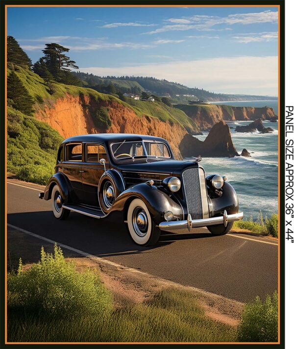 A 36 Inch Vintage Car Panel Timeless Travels (4170)