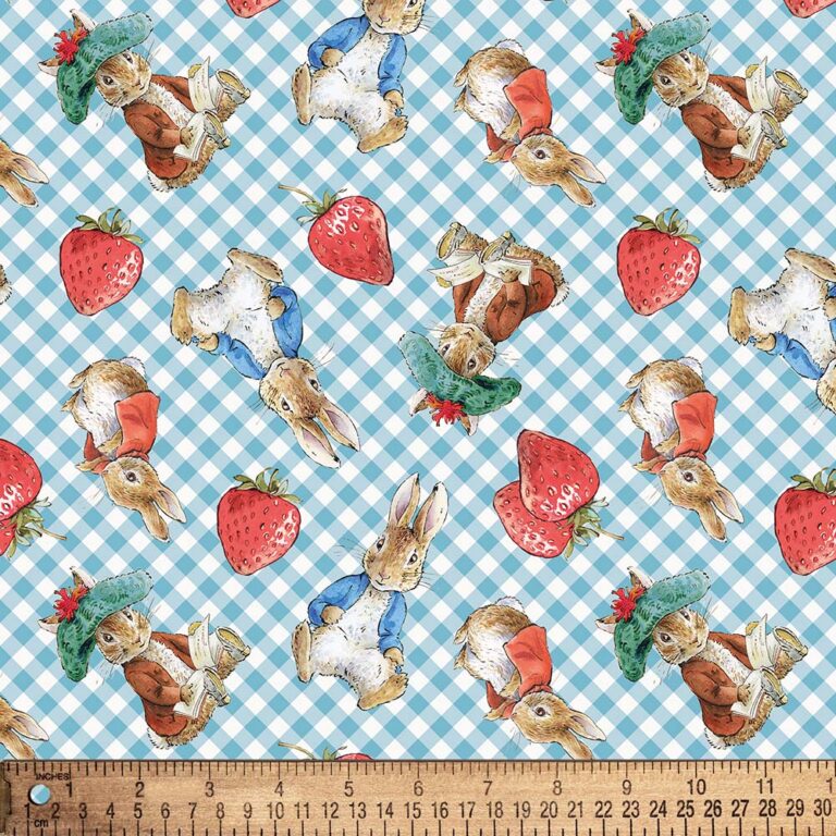 D Peter and Strawberries The World of Peter Rabbit (4166) - KK Fabrics