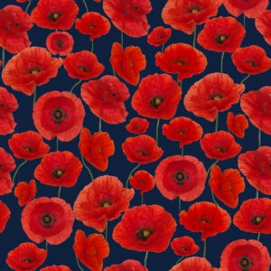 G Poppies Navy II (4167)