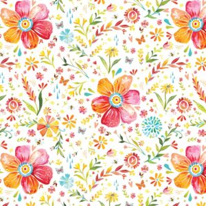 2909 Posies White A Prairie Heart (4172)