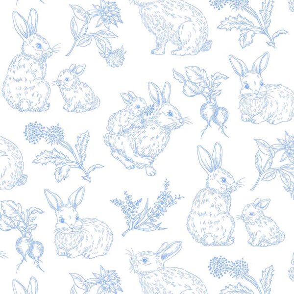 66BR Bunny Rabbit Toile Breeze Sweet Little Bunny 4184