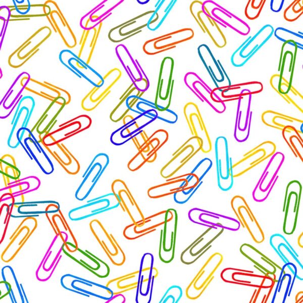 74 Rainbow Paperclips White Books are Magic (4180)