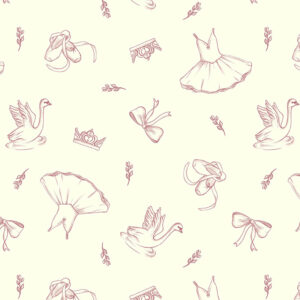 93B Ballet Toile Blush Swan Lake 4183