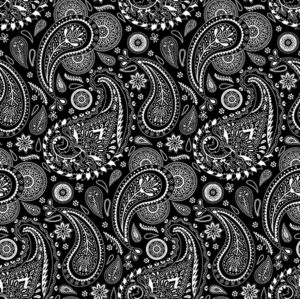30 Paisley Black Monochroma (5047)