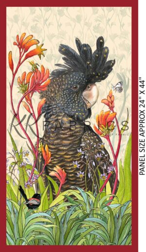 04 24 Inch Panel Cockatoo Wildlife & Wildflowers (5095)