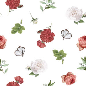 27 Vintage Florals White Little Garden (5200)