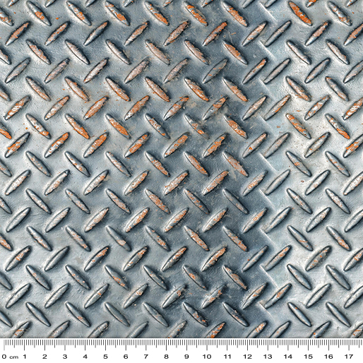1 Silver Checkerplate Wide Backings Construction Crew (6082W)