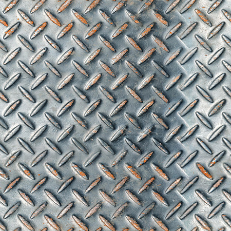 1 Silver Checkerplate Wide Backings Construction Crew (6082W)